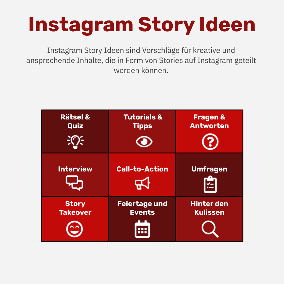 Was sind Instagram Story Ideen?